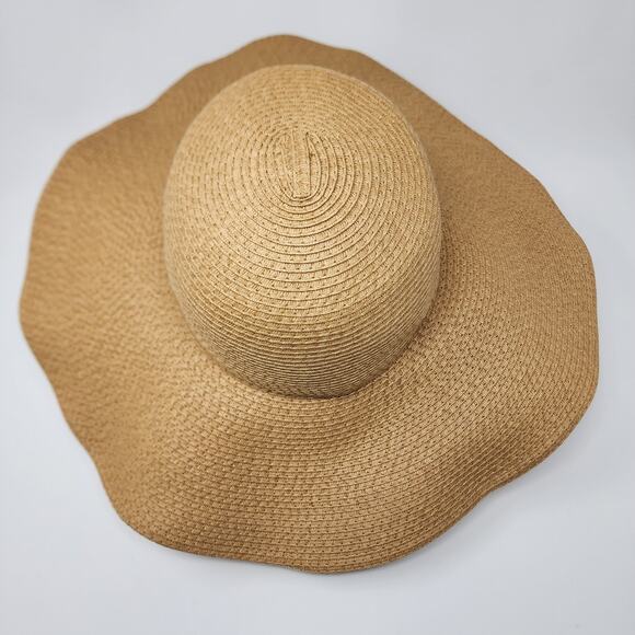 Peter Grimm Ashley Wire Rim Oversized Packable Raffia Sun Hat. EUC. One Size - Picture 6 of 9